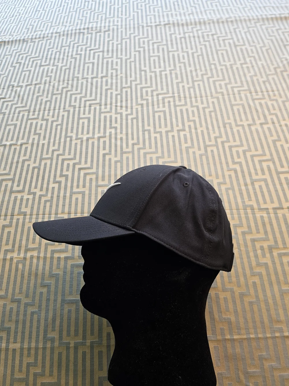 Nike Black Baseball Cap with White Swoosh